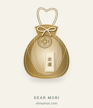 The Financial Luck Mori, inscribed 金運.
